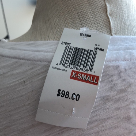 New GOLDIE Puff Long Sleeve Tee in White Size XS - Picture 4 of 5